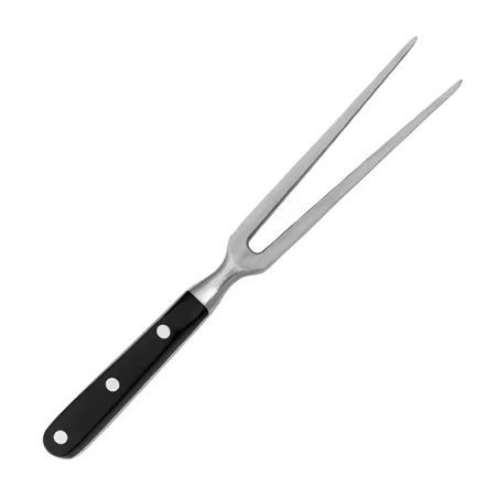 FOURCHETTE À VIANDE, MANCHE ABS   15,5 CM ARGENTE INOX (1 UNITÉ)