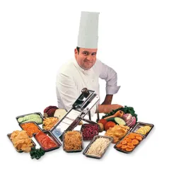 MANDOLINE AVEC CHARIOT 39,5x12x19 CM ARGENTE INOX (1 UNITÉ)