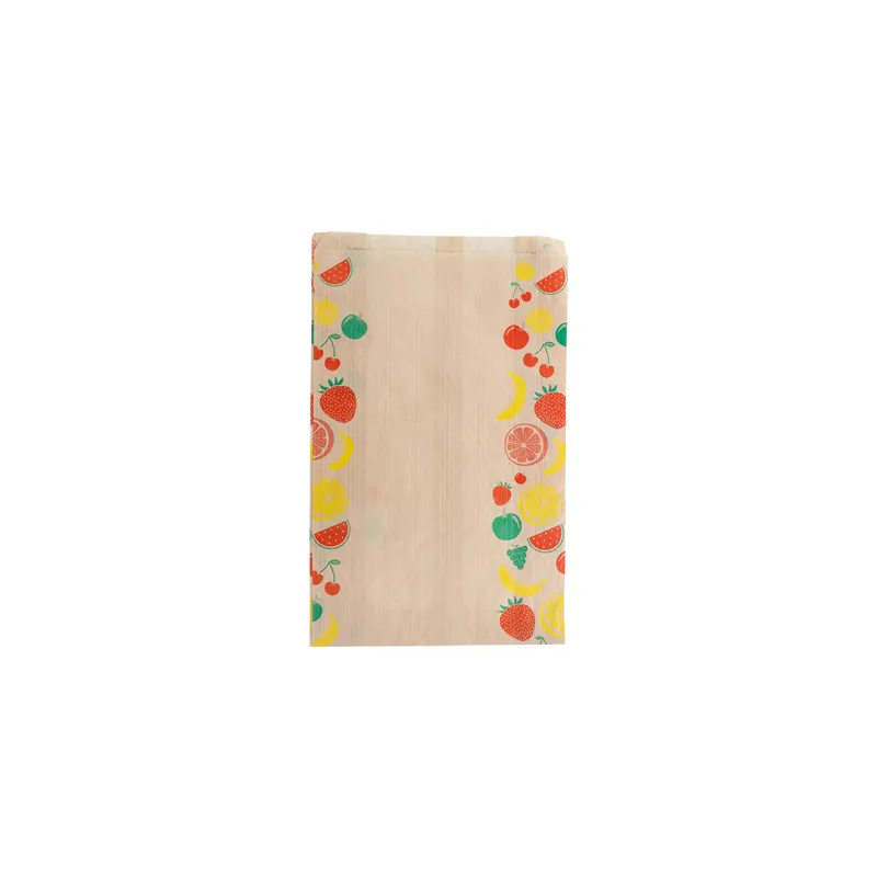 SACHETS PLATS POUR FRUITS  1,5 KG 32 G/M2 19+8x30 CM NATUREL KRAFT (250 UNITÉ)