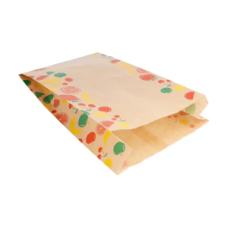 SACHETS PLATS POUR FRUITS  1,5 KG 32 G/M2 19+8x30 CM NATUREL KRAFT (250 UNITÉ)