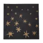SERVIETTES "DOUBLE POINT" ECOLABEL 'MERRY CHRISTMAS' 18 G/M2 20x20 CM NOIR OUATE (2400 UNITÉ) SERVIETTES "DOUBLE POINT" ECOLABEL