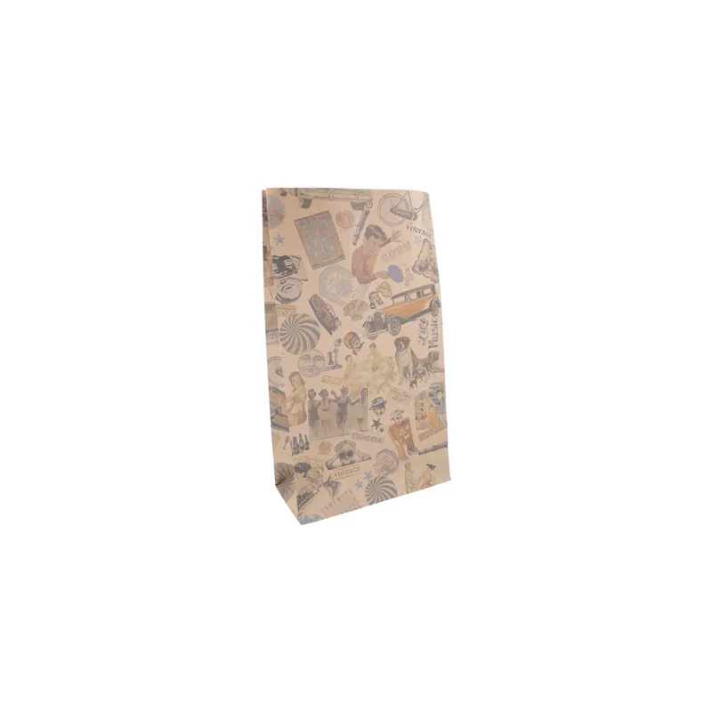 SACS SOS SANS ANSES 'VINTAGE' 80 G/M2 20+9x34,5 CM NATUREL KRAFT (500 UNITÉ)