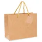 SACS BOUTIQUE ANSES CORDON 120 g/m2 40+15x32 CM NATUREL KRAFT (10 UNITÉ) SACS BOUTIQUE ANSES CORDON