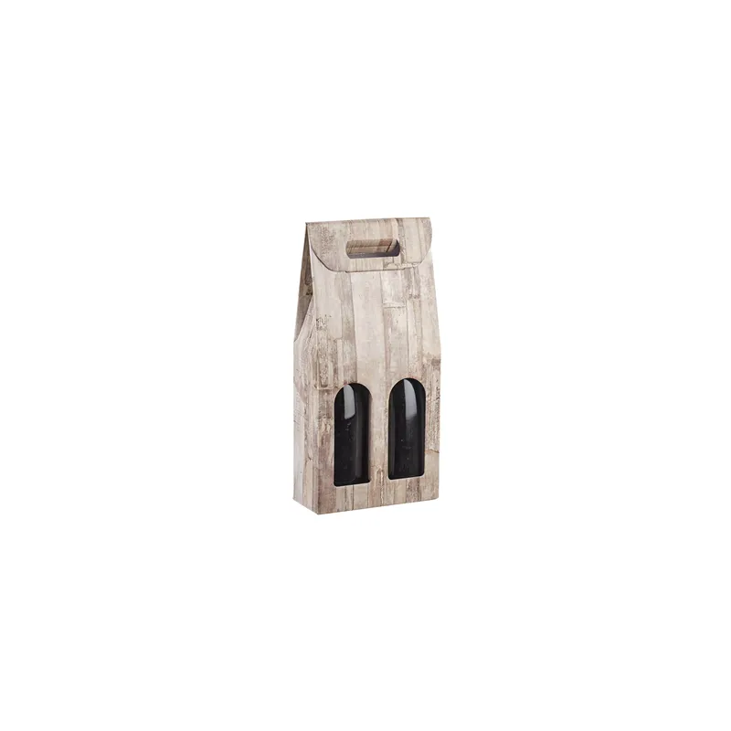 BOÎTES 2 BOUTEILLES 18x9x38,5 CM BOIS CARTON (30 UNITÉ) BOÎTES 2 BOUTEILLES 18x9x38,5 CM BOIS CARTON (30 UNITÉ)