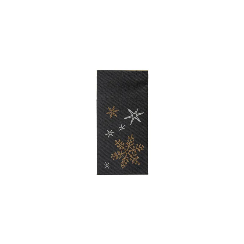 SERVIETTES KANGOUROU  55 G/M2 40x40 CM NOIR AIRLAID (700 UNITÉ)