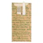 SACHETS COUVERTS+SERV.RÉCYC.2P 80 + 10 PE G/M2 11,2x22,5 CM MARRON KRAFT (250 UNITÉ) SACHETS COUVERTS+SERV.RÉCYC.2P
