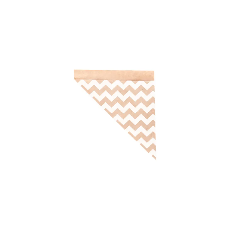 SACHETS EN POINTE 'ZIG-ZAG' 250 G 70 G/M2 29,5x21 CM MARRON PARCH.INGRAISSABLE (2000 UNITÉ)