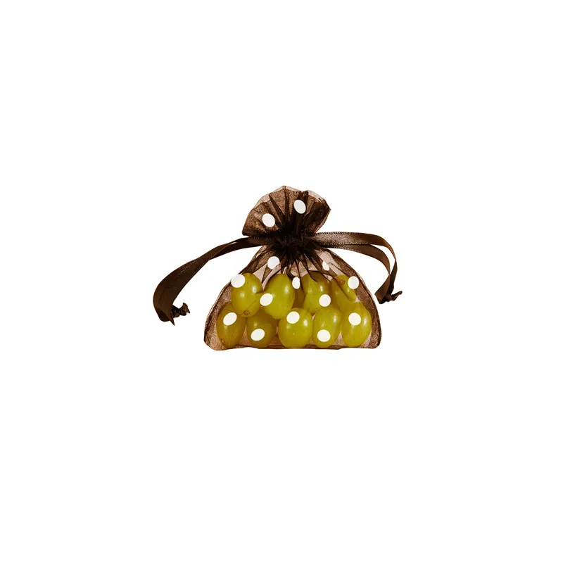 48 U. SACHETS ORGANDY AVEC FERMETURE-À POIS  12,5x11 CM CHOCOLAT MICROFIBRE (1 UNITÉ)