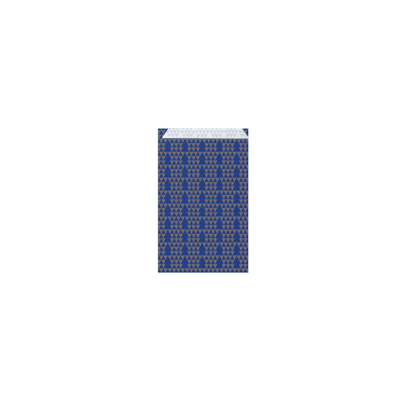 SACHETS FLATS SAPINS  60 G/M2 12+5x18 CM BLEU CELLULOSE (250 UNITÉ)