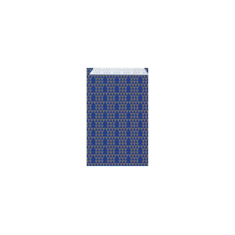 SACHETS PLATS SAPINS  60 G/M2 19+8x35 CM BLEU CELLULOSE (250 UNITÉ)