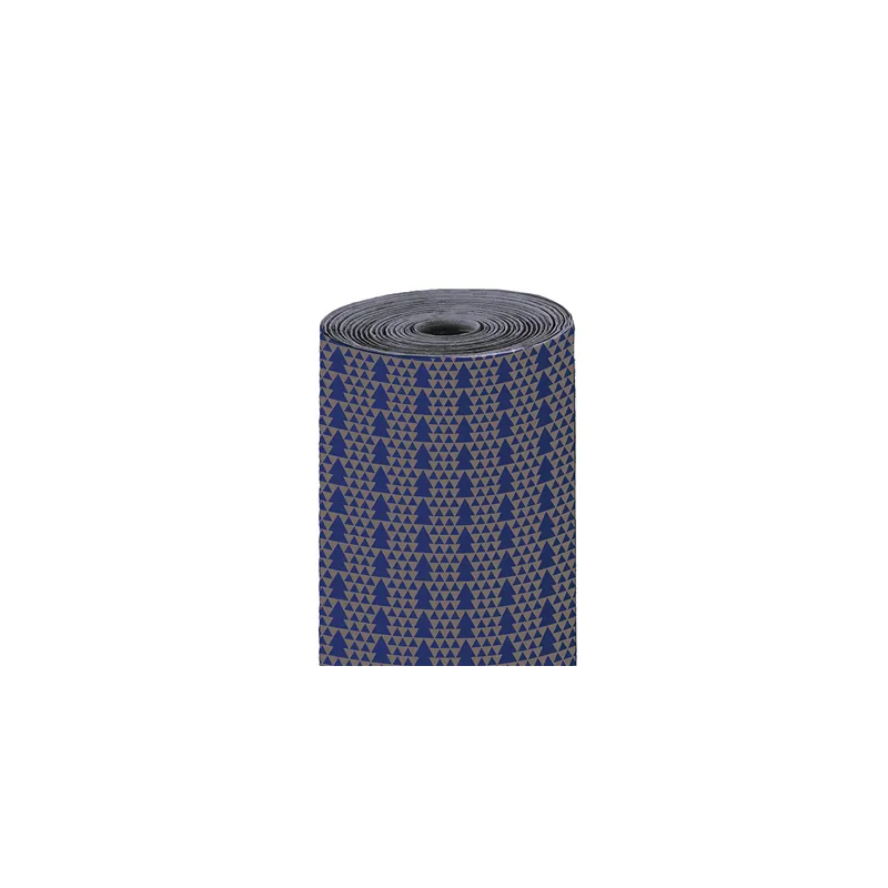 PAPIER CADEAU 50 M SAPINS  60 G/M2 70 CM BLEU CELLULOSE (1 UNITÉ)