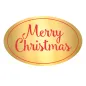 1000 U. ETIQUETTE "MERRY CHRISTMAS"