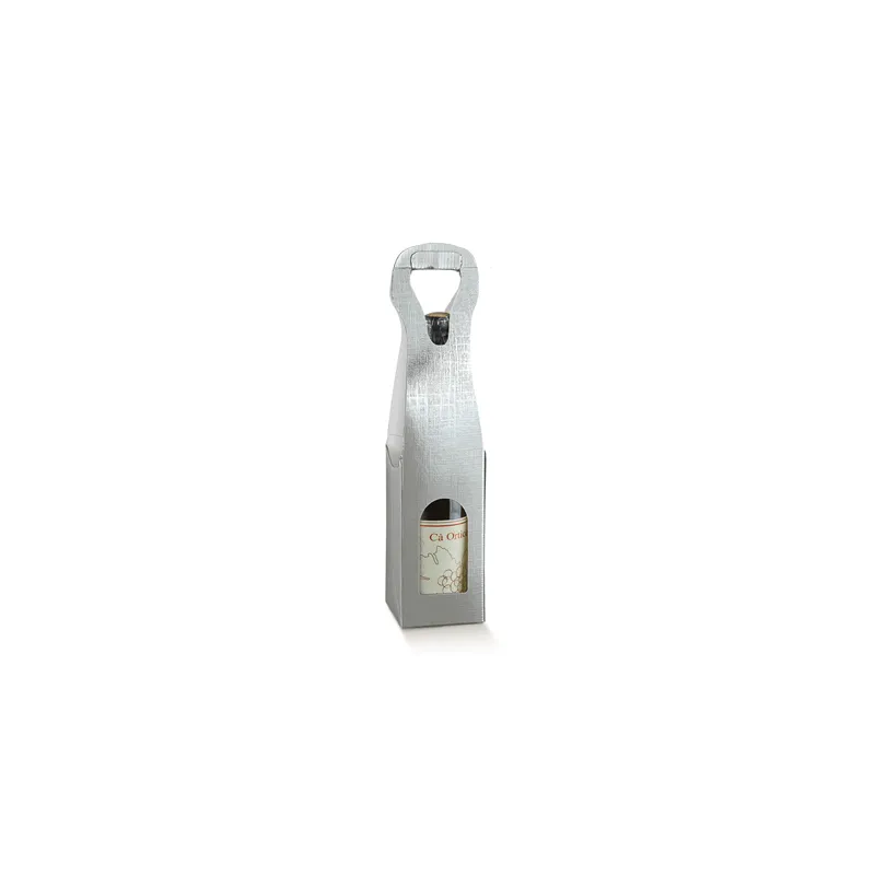 100 U. BOÎTES 1 BOUTEILLE 9x9x41 CM ARGENTE CARTON (1 UNITÉ) 100 U. BOÎTES 1 BOUTEILLE 9x9x41 CM ARGENTE CARTON (1 UNITÉ)