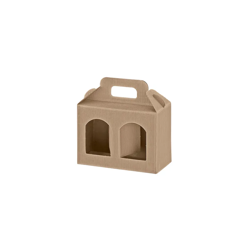100 U. BOÎTES PORTE 2 POTS 17x8x12 CM NATUREL KRAFT (1 UNITÉ) 100 U. BOÎTES PORTE 2 POTS 17x8x12 CM NATUREL KRAFT (1 UNITÉ)