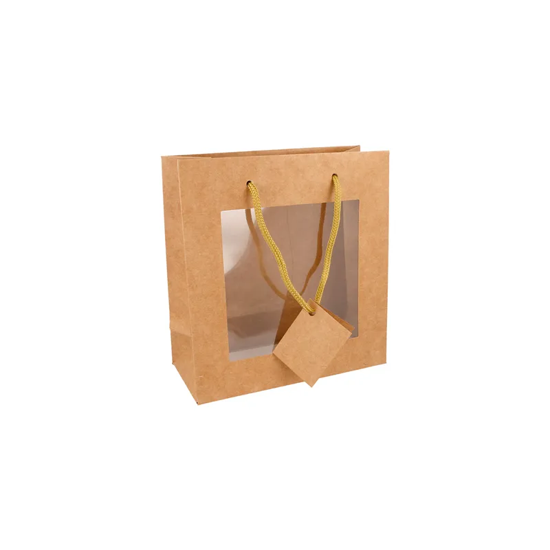10 U. SACS AVEC FENÊTRE  175 G/M2 18+8x19 CM NATUREL KRAFT (10 UNITÉ)
