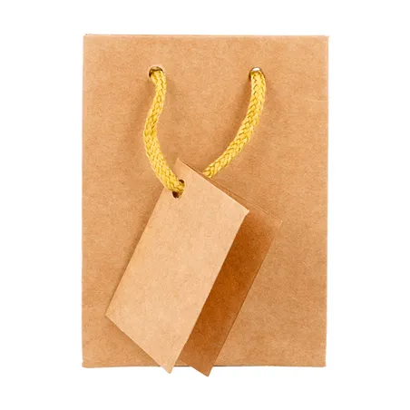 10 U. SACS BOUTIQUE ANSES CORDON  175 G/M2 8,3+3,3x10,8 CM NATUREL KRAFT (1 UNITÉ)