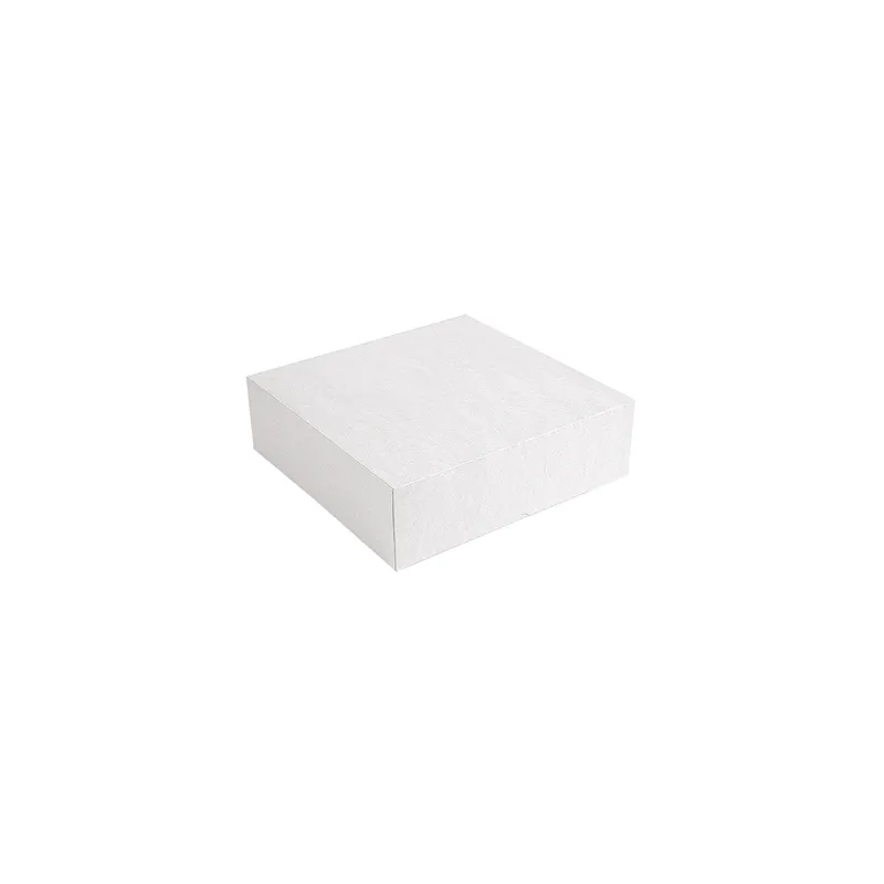 BOÎTES PATISSERIES SANS FENÊTRE THEPACK  16x16x8 CM BLANC CARTON NANO-MICRO (200 UNITÉ)