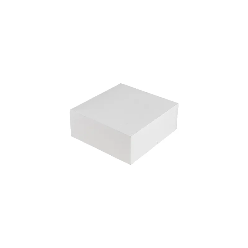 BOÎTES PATISSERIES SANS FENÊTRE THEPACK  18x18x7,5 CM BLANC CARTON NANO-MICRO (200 UNITÉ)