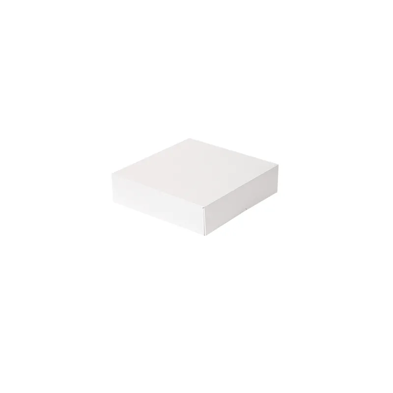 BOÎTES PATISSERIES SANS FENÊTRE THEPACK  23x23x7,5 CM BLANC CARTON NANO-MICRO (200 UNITÉ)