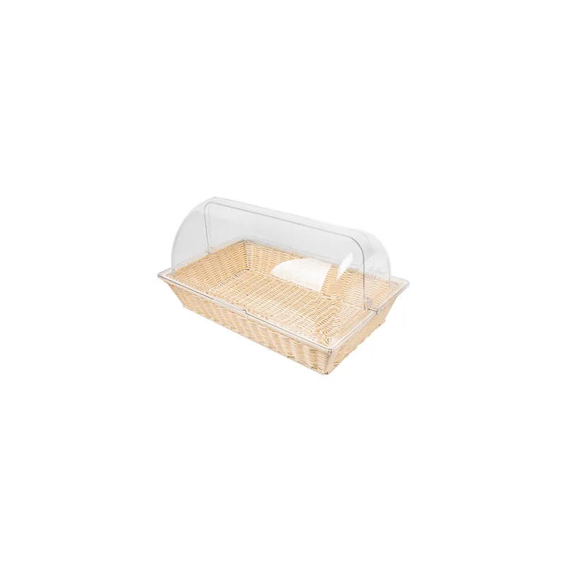 CORBEILLE SIMIL OSIER - COUPOLE GN 1/1   BEIGE PP (1 UNITÉ)