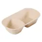 LUNCH BOXES 2 COMPART. BIONIC 1000 ML 23,2x13,3x6 CM NATUREL BAMBOU (500 UNITÉ) LUNCH BOXES 2 COMPART.