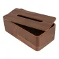 DISTRIBUTEUR MOUCHOIRS 26,5x14x8,5 CM MARRON BOIS (1 UNITÉ) DISTRIBUTEUR MOUCHOIRS