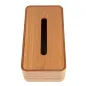 DISTRIBUTEUR MOUCHOIRS 26,5x14x8,5 CM NATUREL BOIS (1 UNITÉ) DISTRIBUTEUR MOUCHOIRS