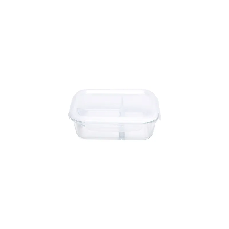 RÉCIPIENTS AVEC COUVERCLE 2 COMP. WAKI GLASS 1000 ML 21x15,7x7,2 CM TRANSPARENT VERRE (6 UNITÉ) RÉCIPIENTS AVEC COUVERCLE 2 COMP. WAKI GLASS 1000 ML 21x15,7x7,2 CM TRANSPARENT VERRE (6 UNITÉ)