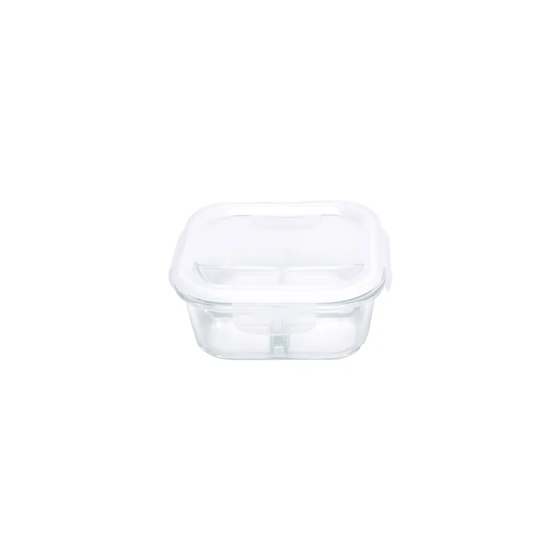 RÉCIPIENTS AVEC COUVERCLE 2 COMP. WAKI GLASS 800 ML 15,8x15,8x7,2CM TRANSPARENT VERRE (6 UNITÉ) RÉCIPIENTS AVEC COUVERCLE 2 COMP. WAKI GLASS 800 ML 15,8x15,8x7,2CM TRANSPARENT VERRE (6 UNITÉ)