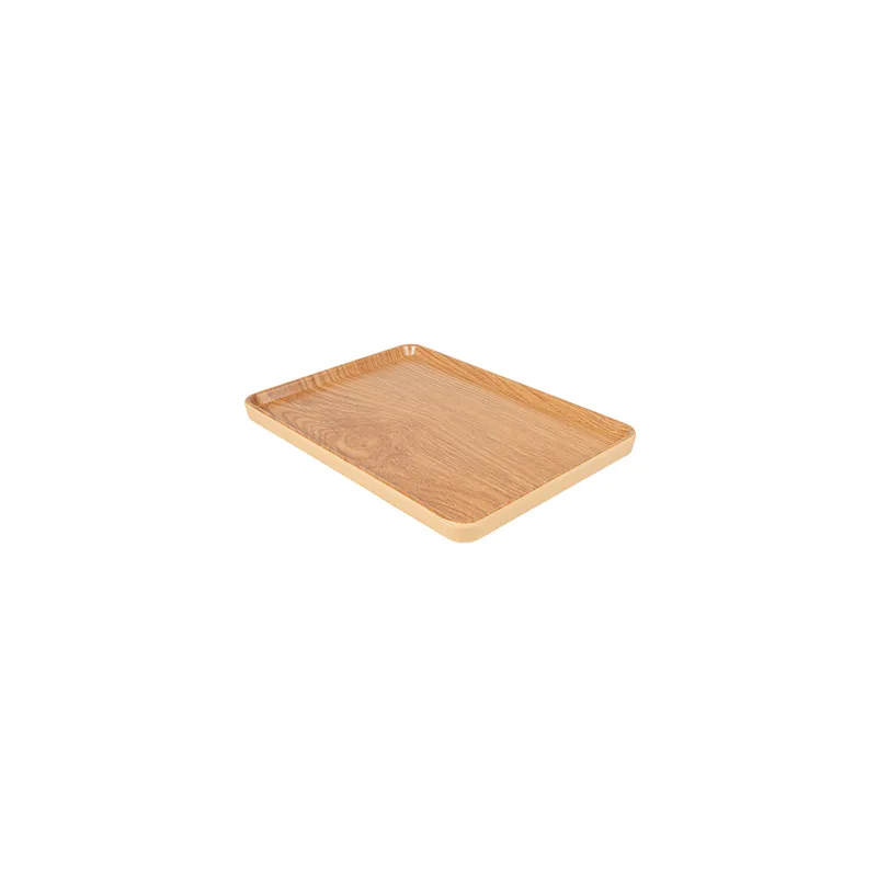 PLATEAUX RECTANGULAIRES ASAMI WARE  28,5x20x2 CM COMPARAISON BOIS MÉLAMINE (4 UNITÉ)