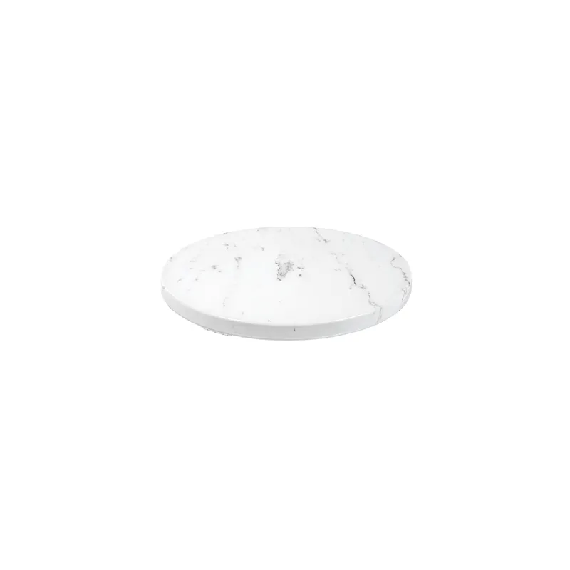 PLATEAU POUR BUFFET ASAMI WARE  Ø 32x1,7 CM IMITATION MARBRE BLANC MÉLAMINE (1 UNITÉ)