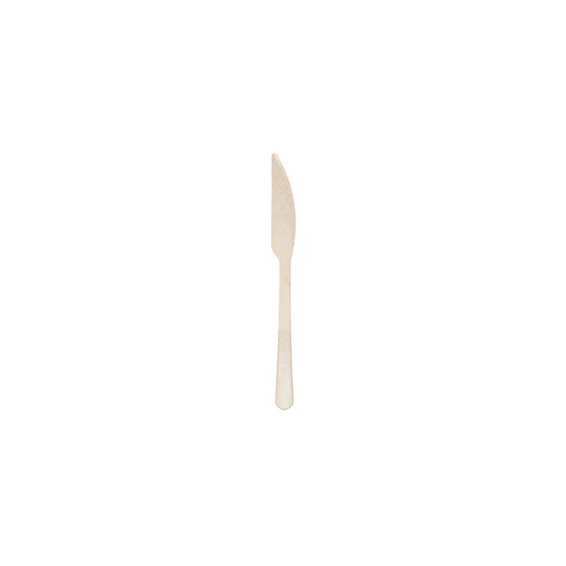 COUTEAUX 'LUXURY'  20 CM IVOIRE FIBRE DE BOIS (10 UNITÉ)