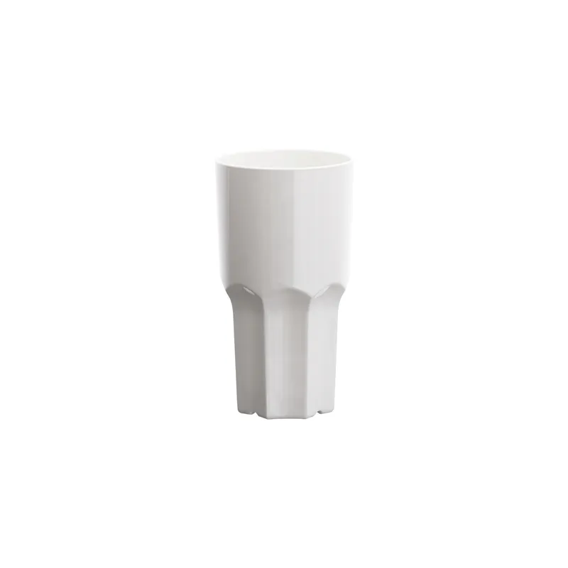 GOBELETS EMPILABLES  460 ML Ø 8,2/6,2x15,1 CM BLANC POLYCARBONATE (12 UNITÉ)