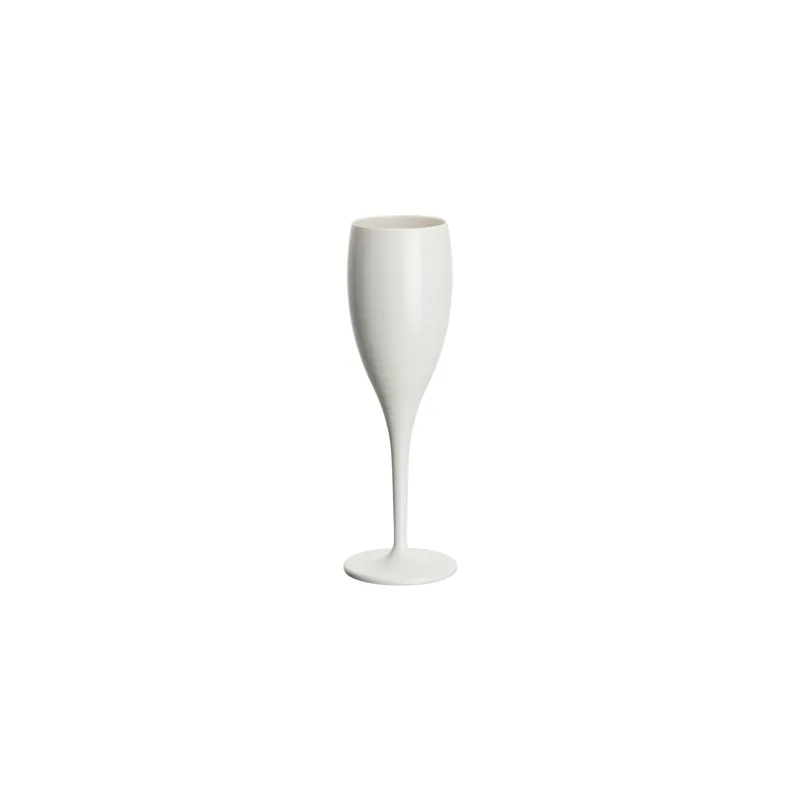 FLÛTES CHAMPAGNE  130 ML Ø 5,2/6,2x19,1 CM BLANC POLYCARBONATE (12 UNITÉ)