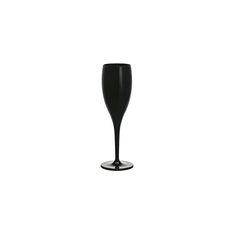 FLÛTES CHAMPAGNE  130 ML Ø 5,2/6,2x19,1 CM NOIR POLYCARBONATE (12 UNITÉ)