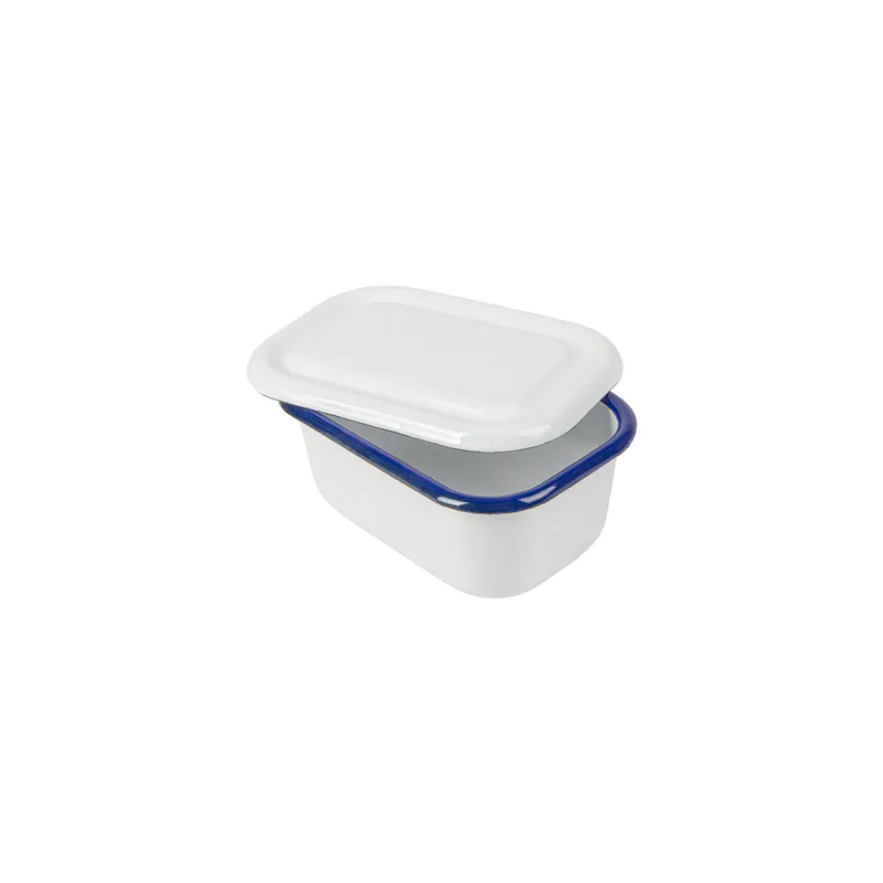 RÉCIPIENTS AVEC COUVERCLE ENAMELWARE 850 ML 18x13x7,5 CM BLANC ACIER ÉMAILLÉ (4 UNITÉ) RÉCIPIENTS AVEC COUVERCLE ENAMELWARE 850 ML 18x13x7,5 CM BLANC ACIER ÉMAILLÉ (4 UNITÉ)