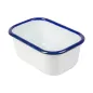 RÉCIPIENTS AVEC COUVERCLE ENAMELWARE 850 ML 18x13x7,5 CM BLANC ACIER ÉMAILLÉ (4 UNITÉ) RÉCIPIENTS AVEC COUVERCLE