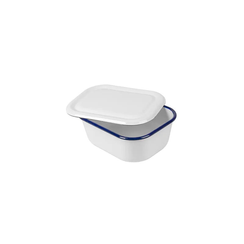 RÉCIPIENTS AVEC COUVERCLE ENAMELWARE 2100 ML 23,5x19x9 CM BLANC ACIER ÉMAILLÉ (3 UNITÉ) RÉCIPIENTS AVEC COUVERCLE ENAMELWARE 2100 ML 23,5x19x9 CM BLANC ACIER ÉMAILLÉ (3 UNITÉ)