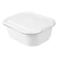 RÉCIPIENTS AVEC COUVERCLE ENAMELWARE 2100 ML 23,5x19x9 CM BLANC ACIER ÉMAILLÉ (3 UNITÉ) RÉCIPIENTS AVEC COUVERCLE