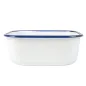 RÉCIPIENTS AVEC COUVERCLE ENAMELWARE 2100 ML 23,5x19x9 CM BLANC ACIER ÉMAILLÉ (3 UNITÉ) RÉCIPIENTS AVEC COUVERCLE