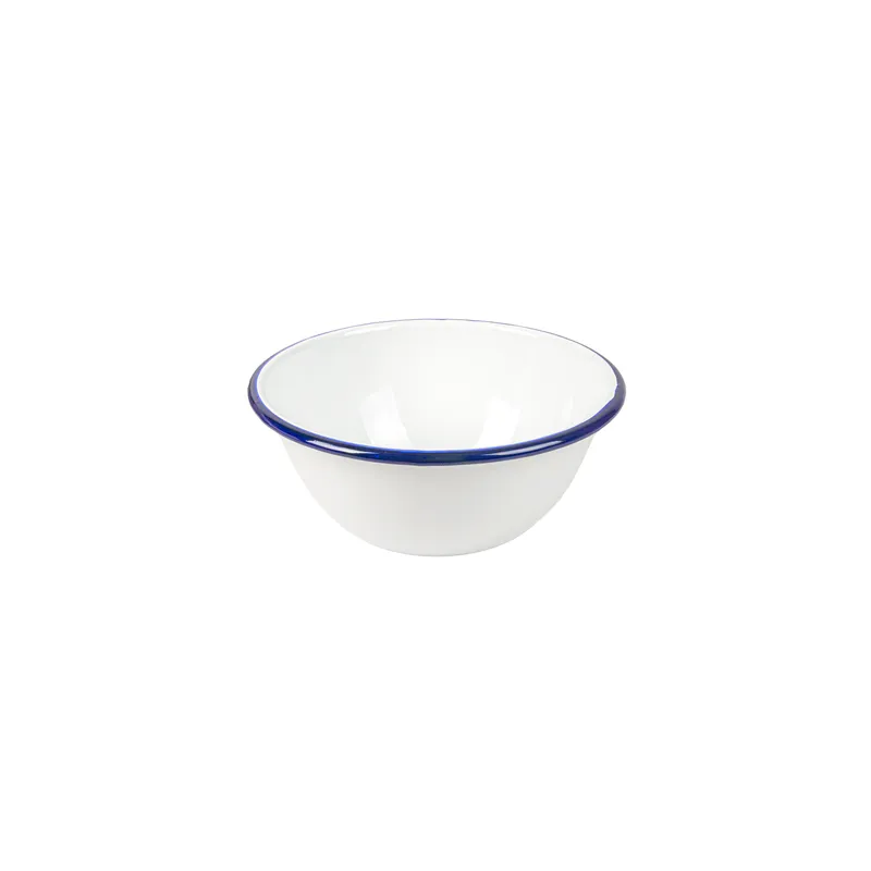 BOLS ENAMELWARE 1500 ML Ø 20,5x8,5 CM BLANC ACIER ÉMAILLÉ (6 UNITÉ)
