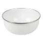 BOLS AVEC COUVERCLE ENAMELWARE 1000 ML Ø 18x7,3 CM BLANC ACIER ÉMAILLÉ (6 UNITÉ) BOLS AVEC COUVERCLE