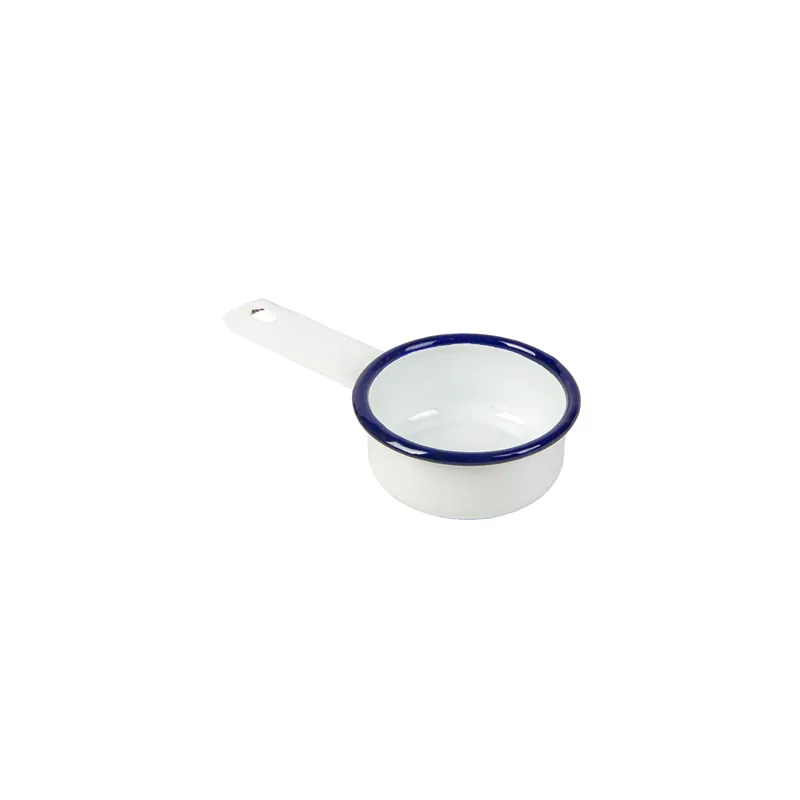 MINI SAUTOIRS ENAMELWARE 50 ML 13,7x7x2,9 CM BLANC ACIER ÉMAILLÉ (6 UNITÉ)