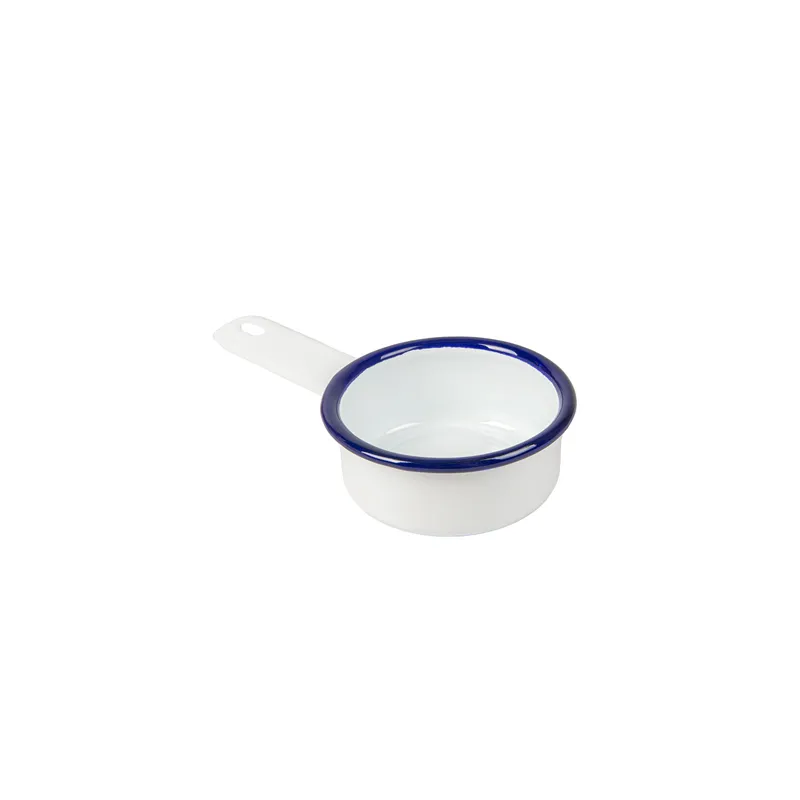 MINI SAUTOIRS ENAMELWARE 100 ML 14,6x8x3 CM BLANC ACIER ÉMAILLÉ (6 UNITÉ)