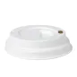 COUVERCLES POUR GOBELETS À CAFÉ 120 ML BIONIC Ø 6,2 CM BLANC BAGASSE (2000 UNITÉ) COUVERCLES POUR GOBELETS À CAFÉ 120 ML