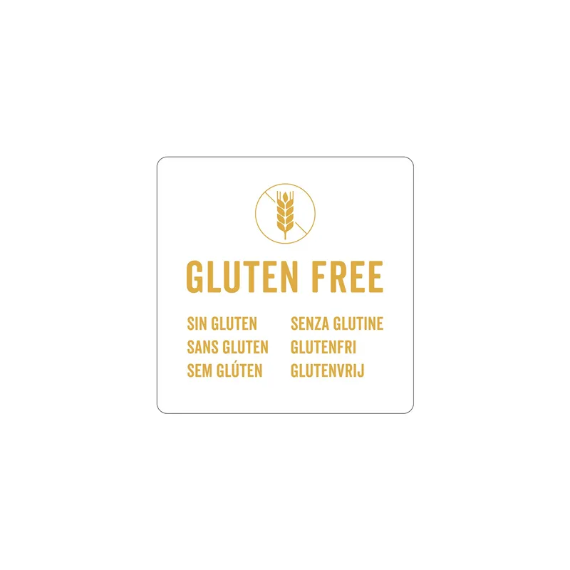 750 U. ÉTIQUETTES ADHÉSIVES GLUTEN FREE 5x5 CM BLANC ADHESIF (1 UNITÉ) 750 U. ÉTIQUETTES ADHÉSIVES GLUTEN FREE 5x5 CM BLANC ADHESIF (1 UNITÉ)