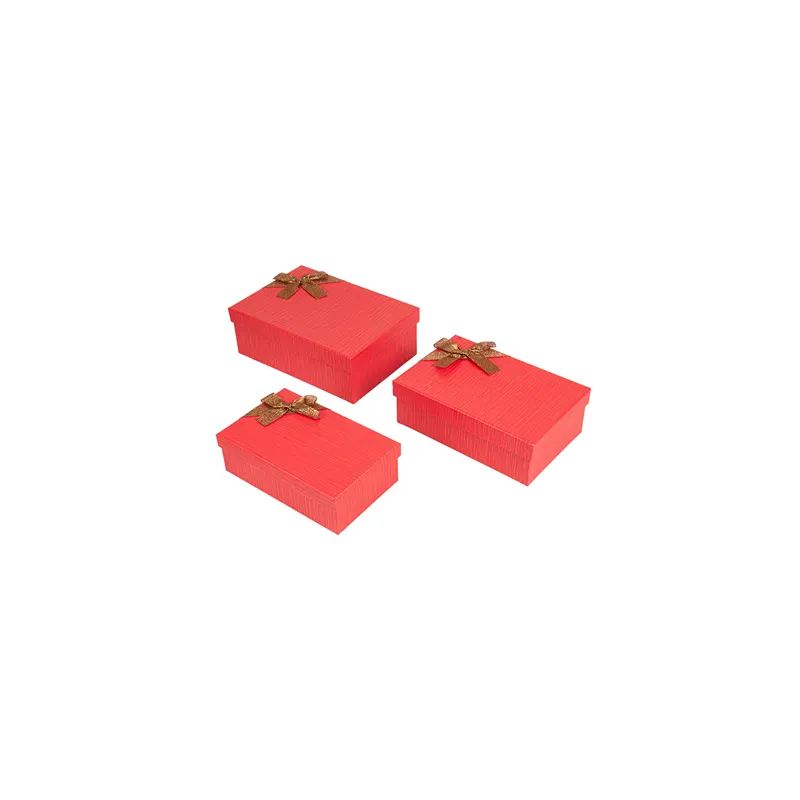 3 U BOÎTES PRÉSENTATION   ROUGE CARTON (1 UNITÉ)
