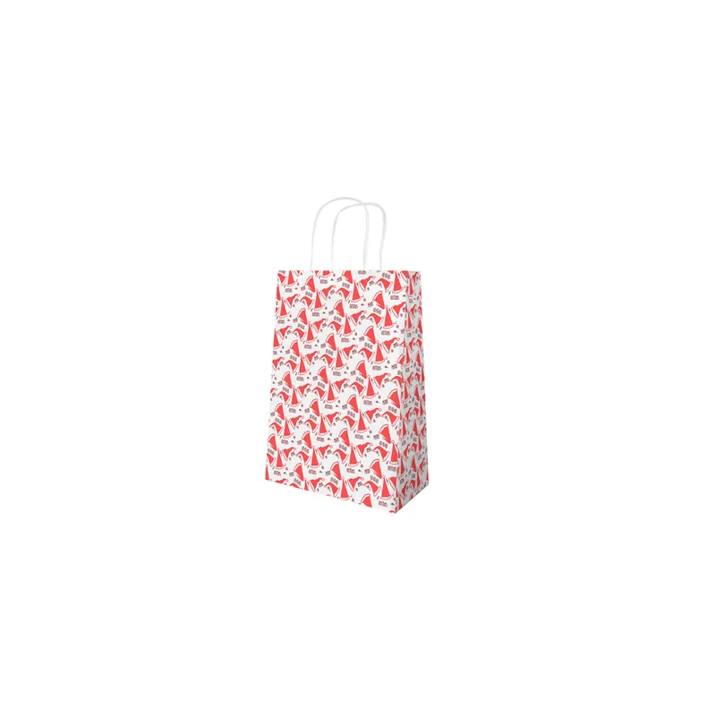SAC SOS SANS ANSES 'SANTA' 80 G/M2 26+14x32 CM BLANC CELLULOSE (250 UNITÉ)