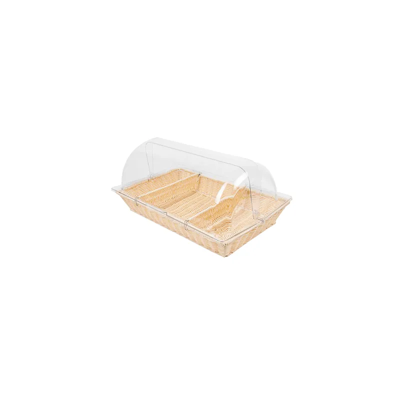 CORBEILLE SIMIL OSIER - COUPOLE GN 1/1   53,5x33,5x28 CM BEIGE PP (1 UNITÉ)