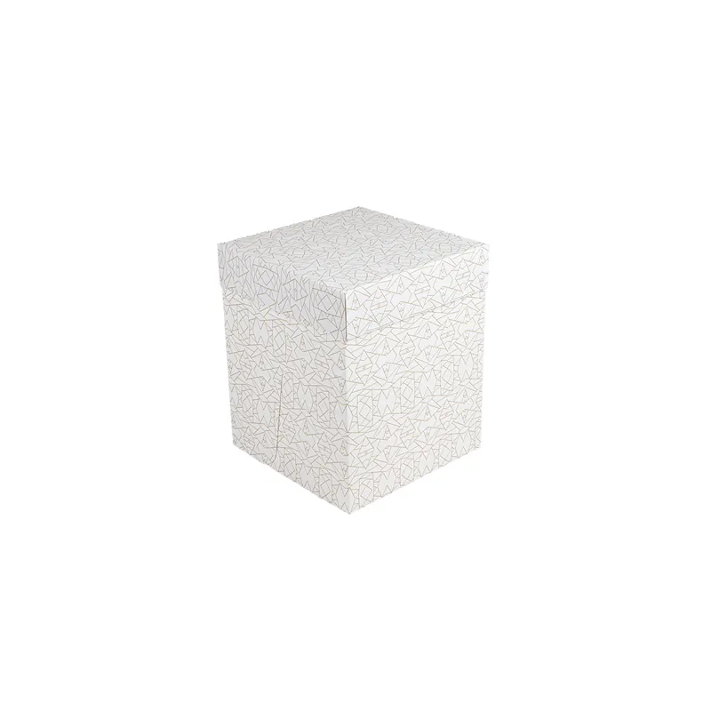 BOÎTES PATISSERIES HAUTES SANS FENÊTRE THEPACK 'DECO'  25,4x25,4x30,5 CM BLANC CARTON MICROCANAL (30 UNITÉ)